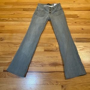 BDG Flare Jeans Button Fly Sz 1/2 Juniors Gray READ FLAW